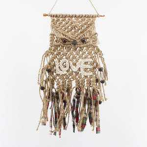 Burlap wall hanging