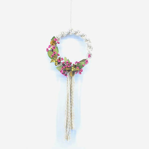 Small Macrame Wreath with Flower 18101098
